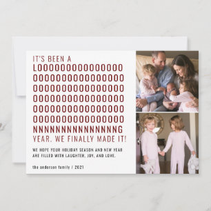 Cartes Pour Fêtes Annuelles Nouvel an a été long temps Finalement fait lui pho