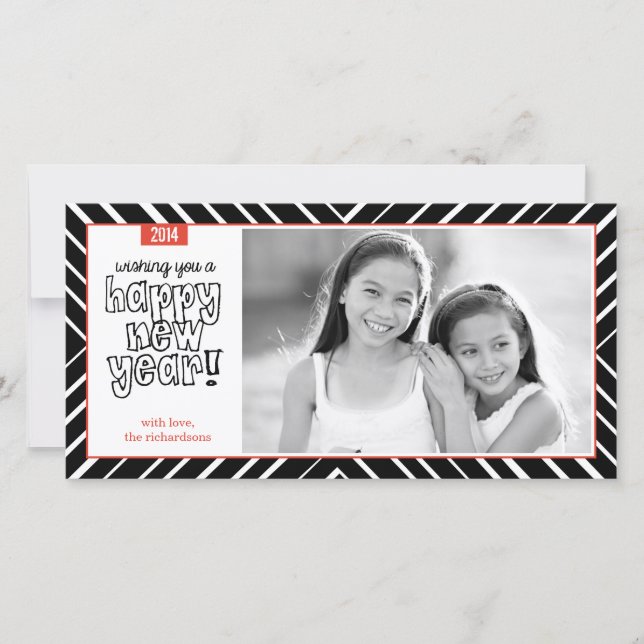 Cartes Pour Fêtes Annuelles Nouvel An Bullseye 2 (Devant)