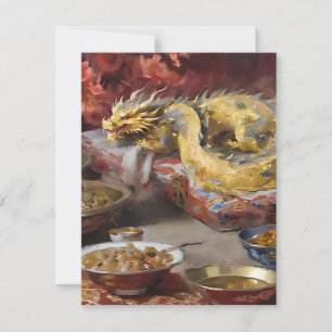 Cartes Pour Fêtes Annuelles Nouvel An chinois 2024 E - Huiles