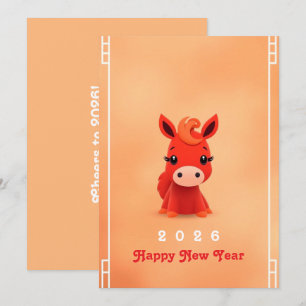 Cartes Pour Fêtes Annuelles Nouvel an chinois 2026