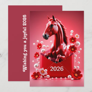 Cartes Pour Fêtes Annuelles Nouvel an chinois 2026