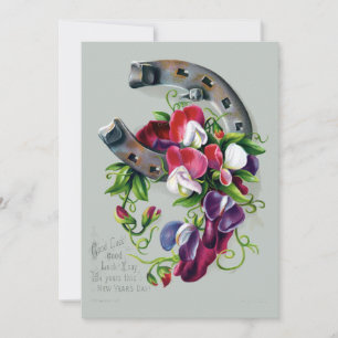 Cartes Pour Fêtes Annuelles Nouvel an de l'ère victorienne vintage