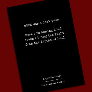 Cartes Pour Fêtes Annuelles Nouvel An drôle Noir