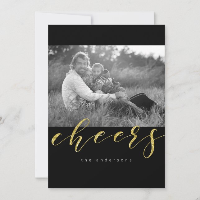 Cartes Pour Fêtes Annuelles Nouvel An Étincelant (Devant)