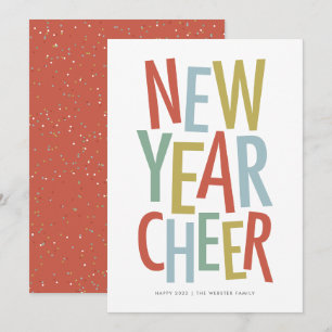 Cartes Pour Fêtes Annuelles Nouvel An Jouer coloré heureux 2022