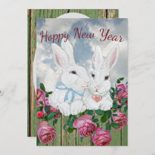 Cartes Pour Fêtes Annuelles Nouvel An Lapin Lapin Folbit Verse Inspirationnel