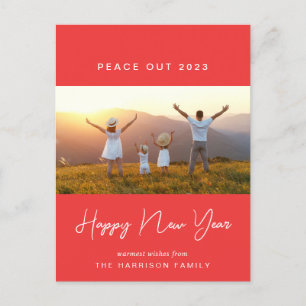 Cartes Pour Fêtes Annuelles Nouvel An Paix 2022 Photos Rouge moderne