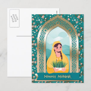 Cartes Pour Fêtes Annuelles Nouvel An Persan Nowruz Moubarak 