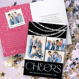 Cartes Pour Fêtes Annuelles Nouvel An Salutations Flammes Étincelantes Photo