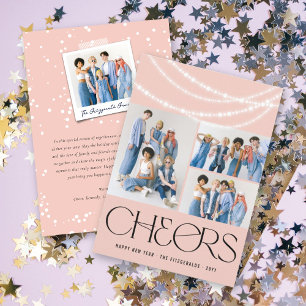 Cartes Pour Fêtes Annuelles Nouvel An Salutations Flammes Étincelantes Photo