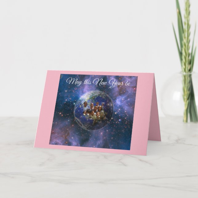 Cartes Pour Fêtes Annuelles Nouvel An terrestre (Devant)