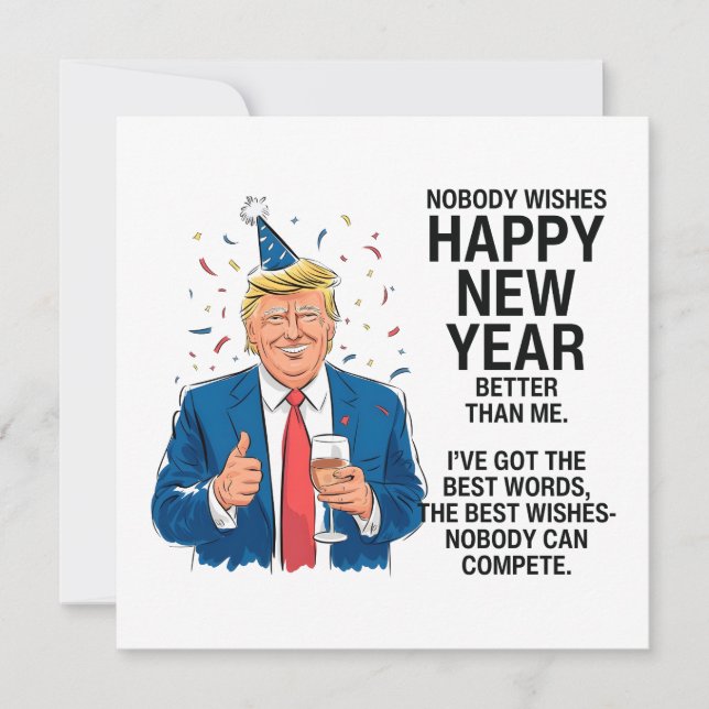 Cartes Pour Fêtes Annuelles Nouvel an Trump (Devant)