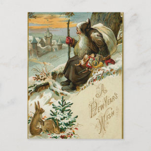 Cartes Pour Fêtes Annuelles Nouvel An vintage Père Noël