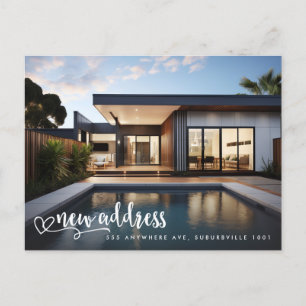 Cartes Pour Fêtes Annuelles Nouvelle adresse Moving House Home Photo