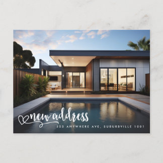 Cartes Pour Fêtes Annuelles Nouvelle adresse Moving House Home Photo