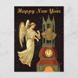 Cartes Pour Fêtes Annuelles nouvelle année ange vintage