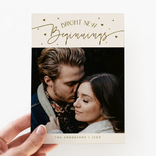 Cartes Pour Fêtes Annuelles Nouvelle Année Crème Bright Beginnings Photo