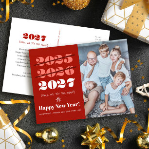 Cartes Pour Fêtes Annuelles Nouvelle Année Drôle 3ème fois sera la bonne Moder