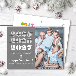 Cartes Pour Fêtes Annuelles Nouvelle Année Drôle 3ème fois sera la bonne Moder