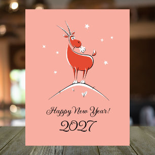 Cartes Pour Fêtes Annuelles Nouvelle année lunaire chinoise Chèvre 2027 Vacanc