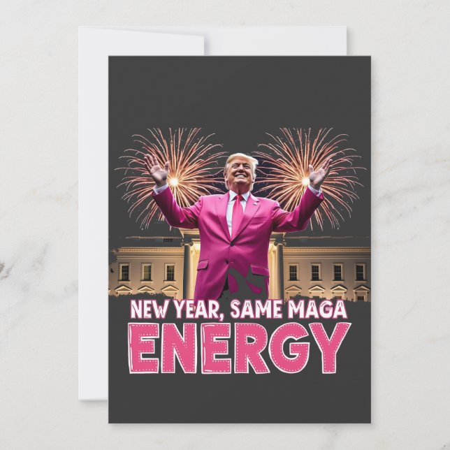 Cartes Pour Fêtes Annuelles Nouvelle Année Nouvelle Énergie MAGA Inauguration  (Devant)