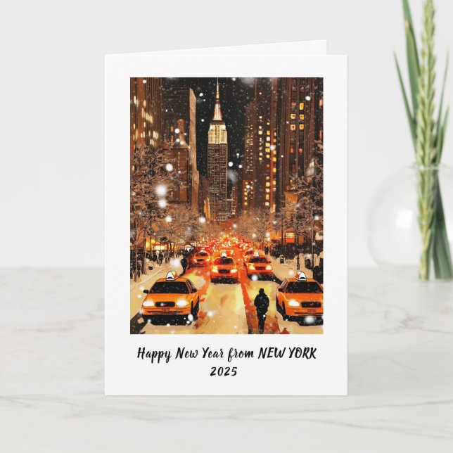 Cartes Pour Fêtes Annuelles Nouvelle année personnalisée Manhattan New York (Devant)