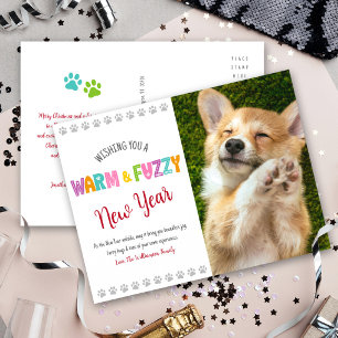 Cartes Pour Fêtes Annuelles Nouvelle Année Photo Chouette Typographie Chaleure
