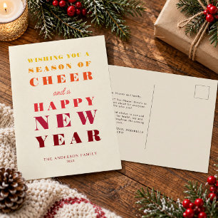Cartes Pour Fêtes Annuelles Nouvelle année typographie arc-en-ciel moderne lum