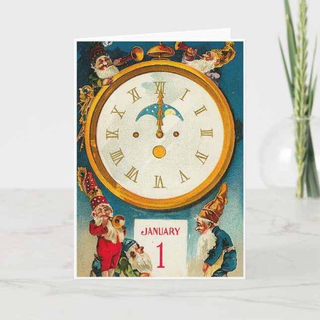 Cartes Pour Fêtes Annuelles Nouvelle année victorienne (Devant)