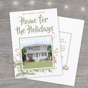 Cartes Pour Fêtes Annuelles Nouvelle Aquarelle Maison Holly One Photo Adresse
