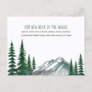 Cartes Pour Fêtes Annuelles Nouvelle forêt de montagne de pins Neck of the Woo