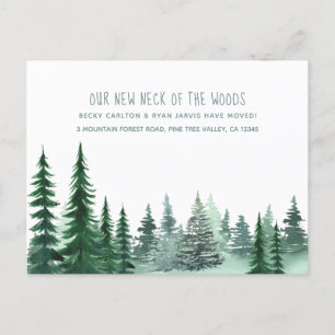 Cartes Pour Fêtes Annuelles Nouvelle forêt de Woods Woodland Pine en mouvement