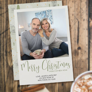Cartes Pour Fêtes Annuelles Nouvelle maison arbre pin gribouillis Joyeux Noël