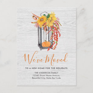Cartes Pour Fêtes Annuelles Nouvelle Maison Déménagée Thanksgiving Floral Citr