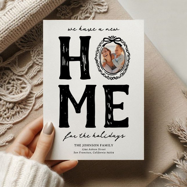 Cartes Pour Fêtes Annuelles Nouvelle maison Doodle Noël vacances (Créateur téléchargé)