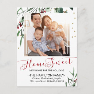 Cartes Pour Fêtes Annuelles Nouvelle Maison Douce Maison Noël Calligraphie Rou
