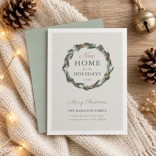 Cartes Pour Fêtes Annuelles Nouvelle Maison Élégant Couronne de Pin Vert