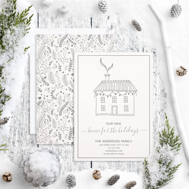 Cartes Pour Fêtes Annuelles Nouvelle maison moderne pour les fêtes Changement  (Créateur téléchargé)