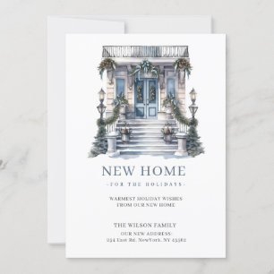 Cartes Pour Fêtes Annuelles Nouvelle maison Porte de Noël Nouvelle adresse Dém