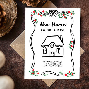 Cartes Pour Fêtes Annuelles Nouvelle maison pour les fêtes   Noël fantaisiste