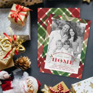 Cartes Pour Fêtes Annuelles Nouvelle Maison Pour Les Vacances Classique Photo