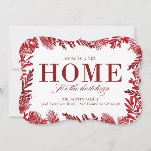 Cartes Pour Fêtes Annuelles Nouvelle maison pour les vacances déménagement fai