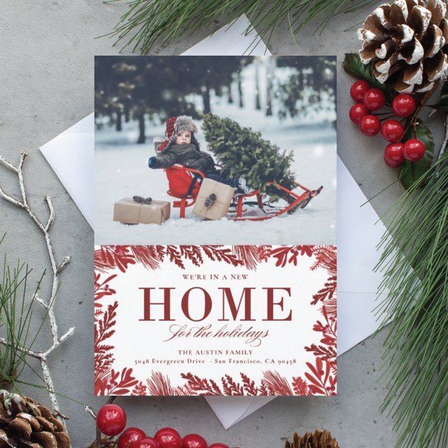 Cartes Pour Fêtes Annuelles Nouvelle maison pour les vacances déménagement fai (Créateur téléchargé)