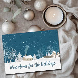 Cartes Pour Fêtes Annuelles Nouvelle maison pour les vacances Maison d'hiver