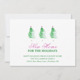 Cartes Pour Fêtes Annuelles Nouvelle maison pour les vacances   Nouvelle adres