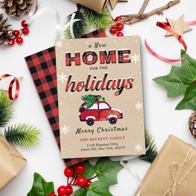 Cartes Pour Fêtes Annuelles Nouvelle maison pour les vacances Red Buffalo Plai (Créateur téléchargé)