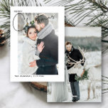 Cartes Pour Fêtes Annuelles Nouvelle mariée Première main de Noël Lettré 2 pho<br><div class="desc">Cette belle, moderne Joyeux Noël Nouveau marié Première main de Noël Lettré Nom 2 Photo Holiday Card comprend votre photo mariage verticale derrière une bordure blanche. Le mot "Joyeux" apparaît dans la mode de la frontière en haut à gauche, suivi par le mot "Noël" dans une belle typographie à lettres,...</div>