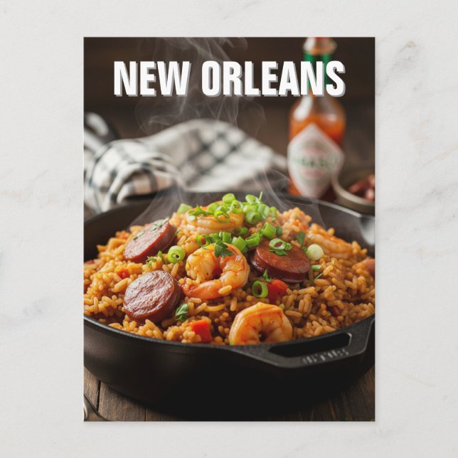 Cartes Pour Fêtes Annuelles Nouvelle-Orléans Louisiane Jambalaya (Devant)