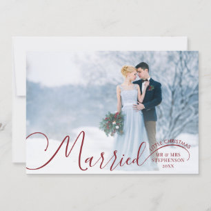 Cartes Pour Fêtes Annuelles Nouvellement Mariés 2 Scénario Photo Petit Noël de