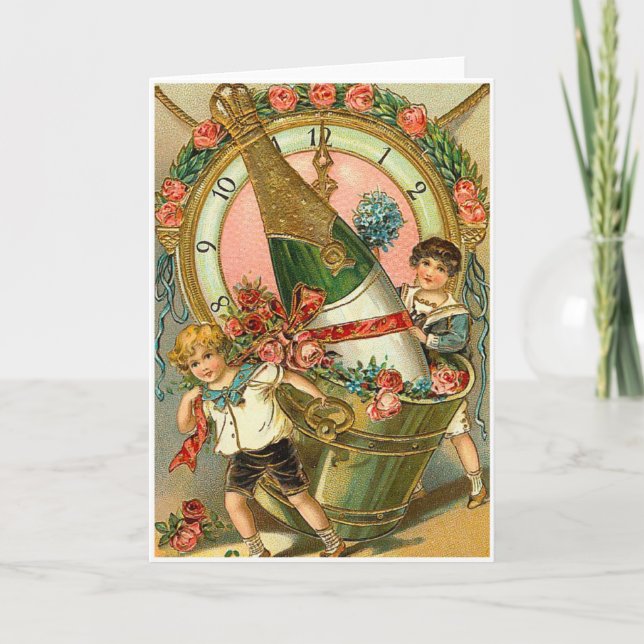 Cartes Pour Fêtes Annuelles Nouvelles années saluant (Devant)